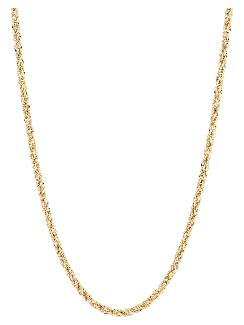 Brilliance Fine Jewelry 10K Yellow Gold Infinity 2.45MM Hollow Rope Necklace, 18"