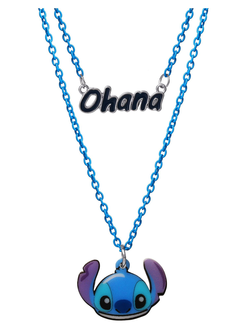 Disney- Girls/Tweens Lilo & Stitch "Ohana" Double Necklace